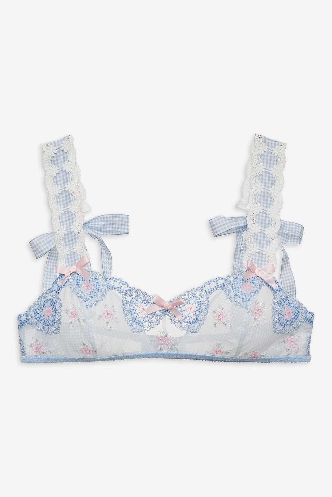 Dainty Doily Bralette — Blue - Image 5