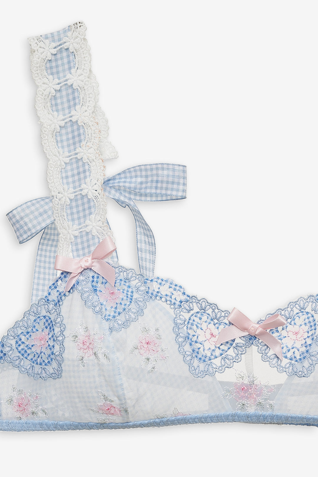 Dainty Doily Bralette — Blue - Image 6