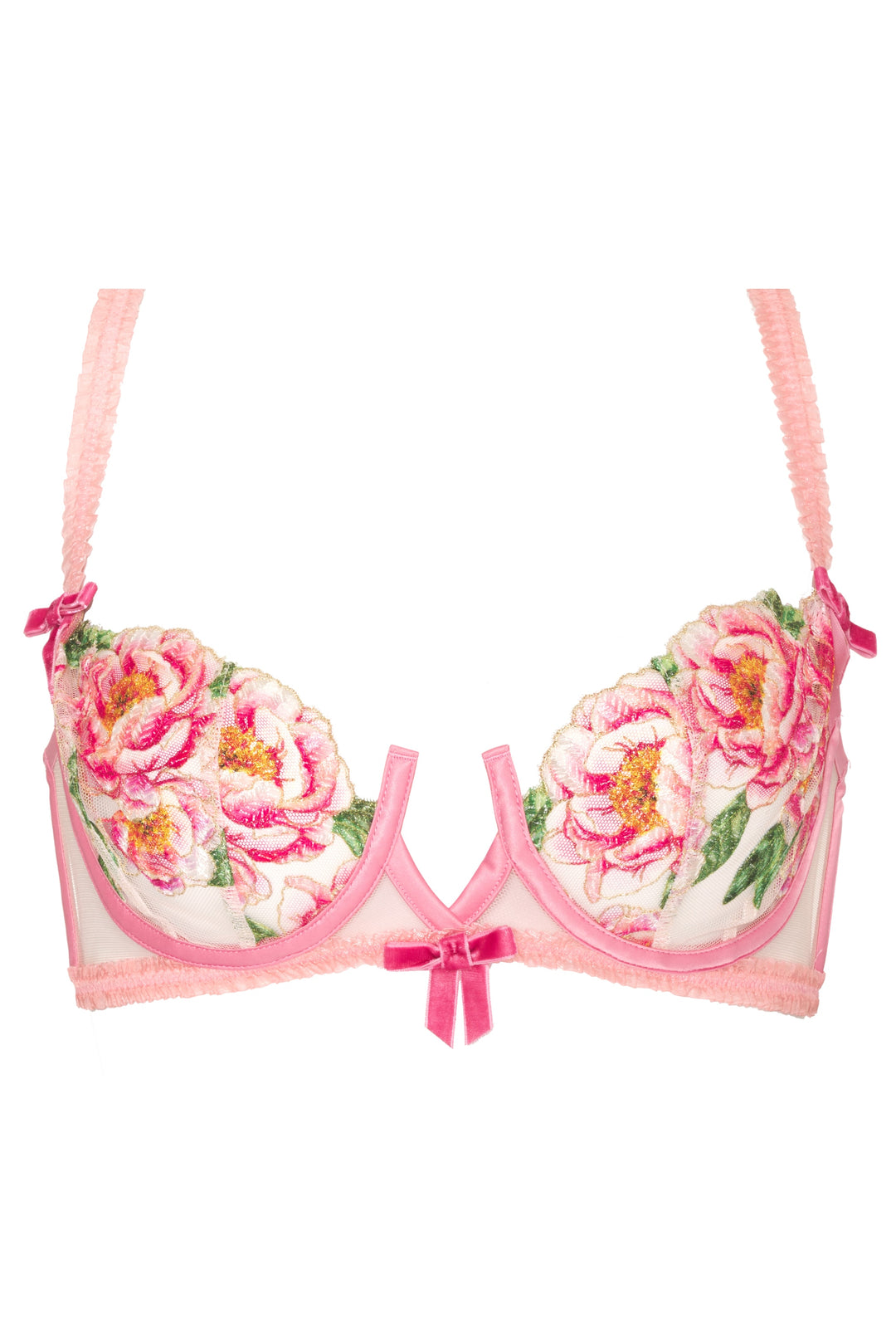 Needle Point Roses Underwire Bra — Pink - Image 6
