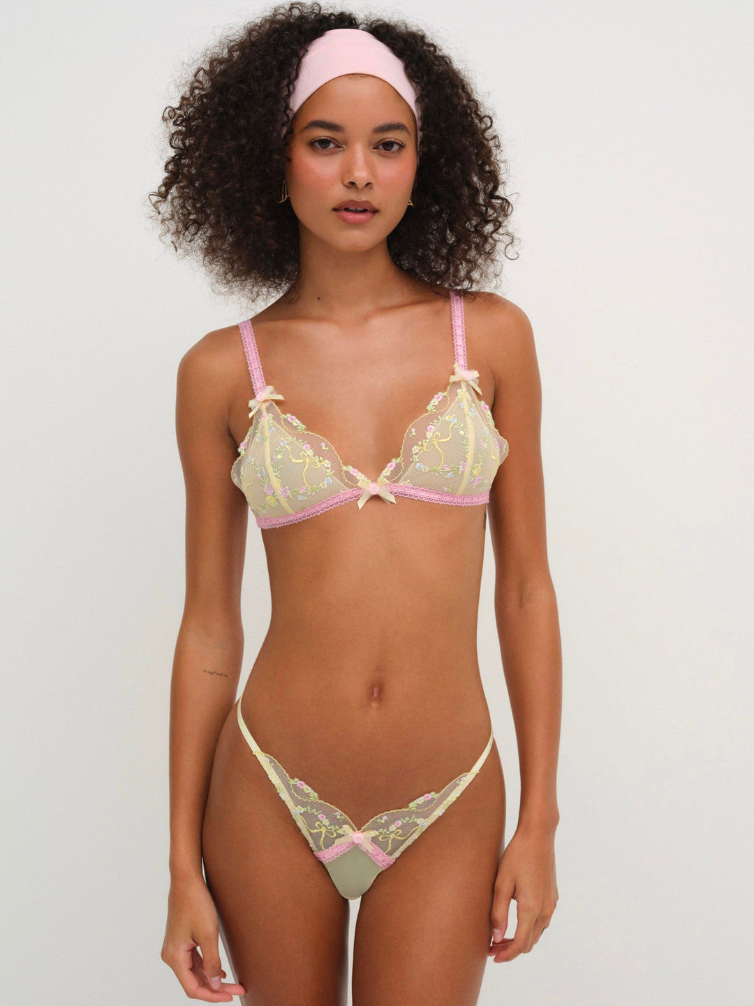 Sunny Bouquet Bralette — Multi Yellow - Image 2