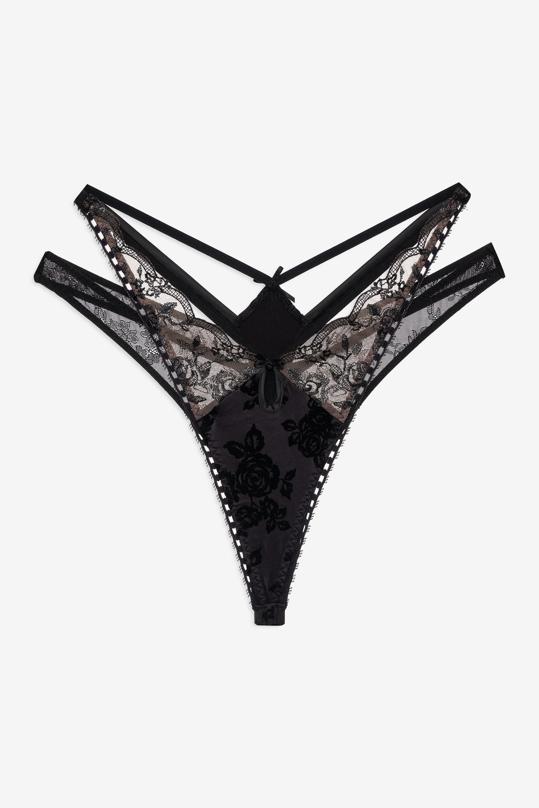 Sonia Double Layer Thong Panty — Black - Image 4