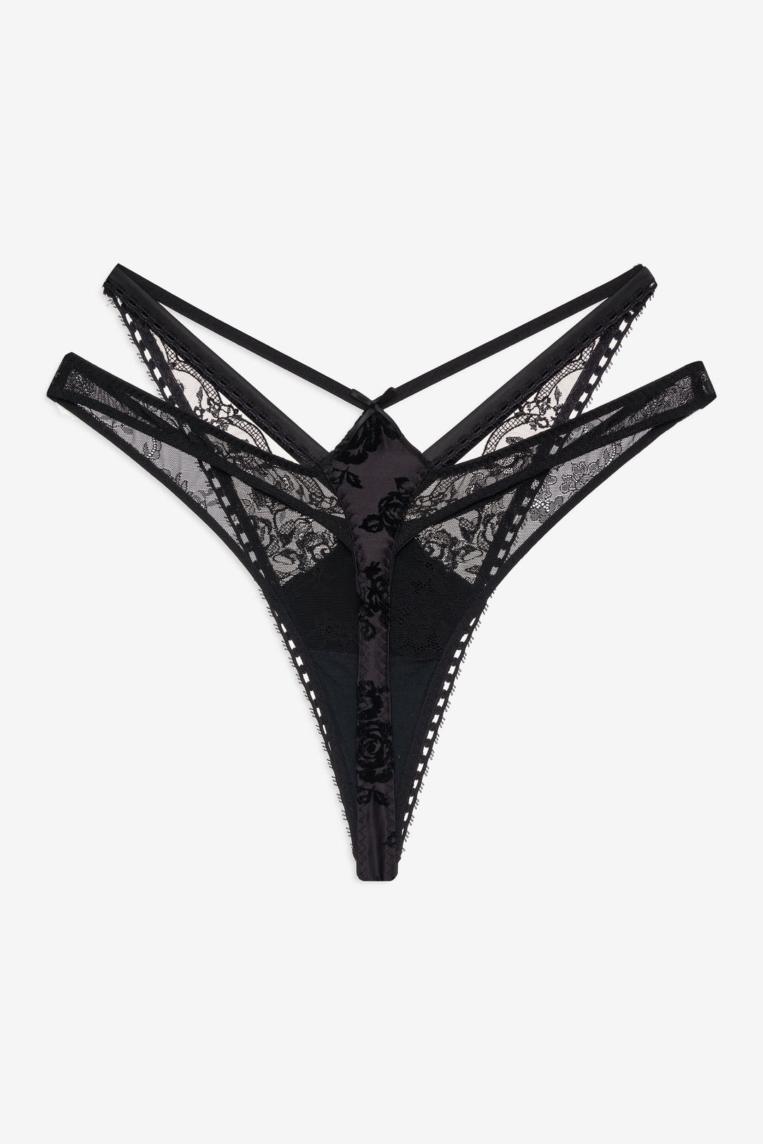 Sonia Double Layer Thong Panty — Black - Image 6
