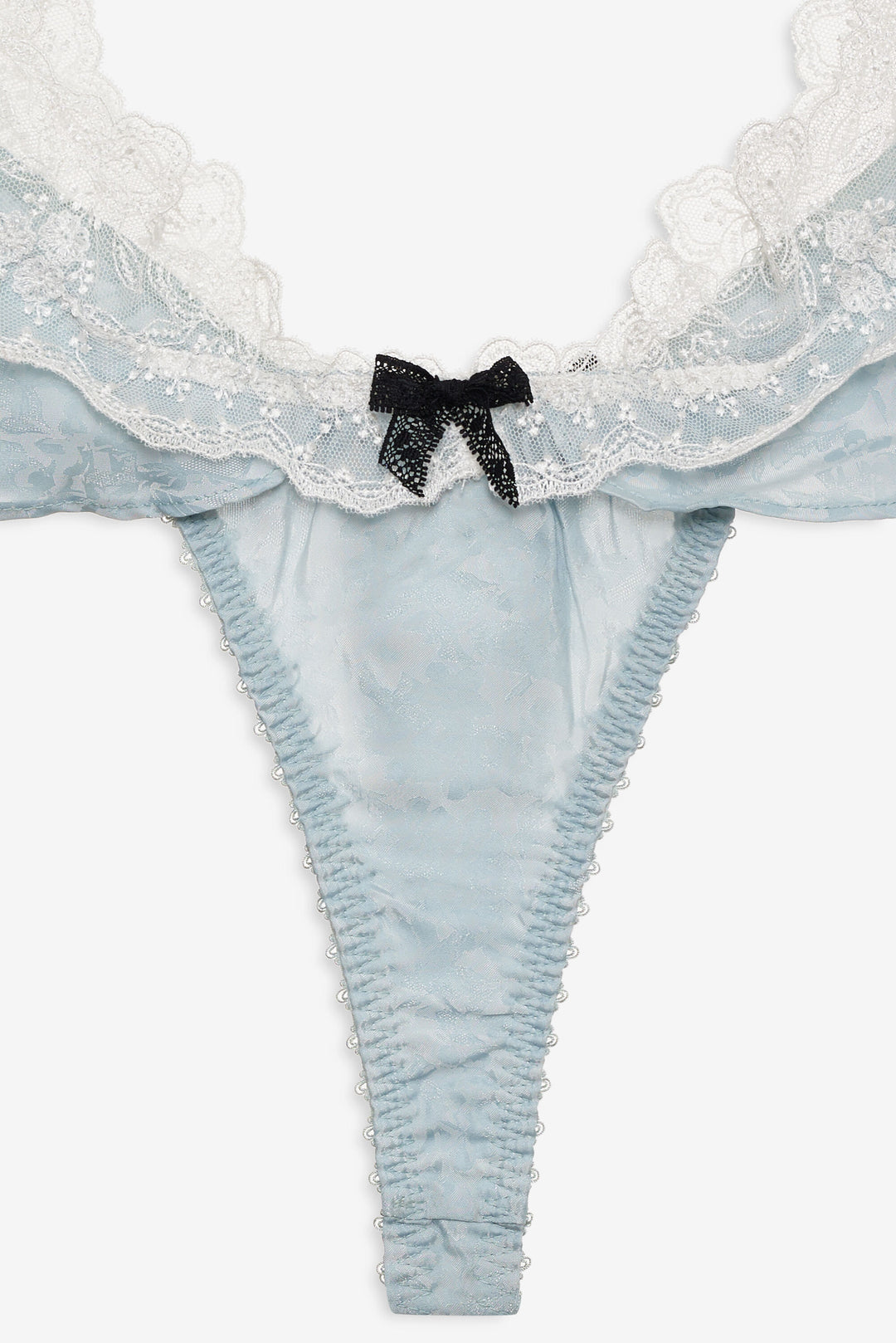 Bluebird Jacquard Thong Panty — Dusty Blue - Image 5
