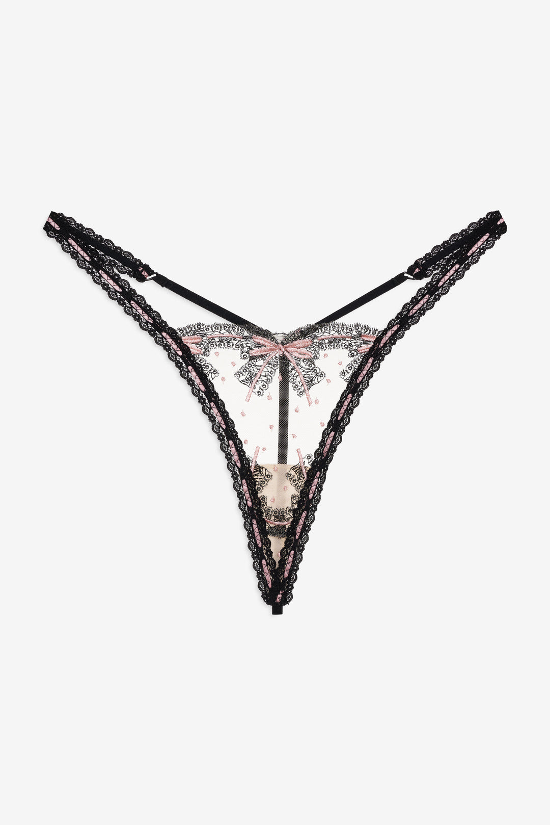 Love Letters Thong Panty — Black - Image 4