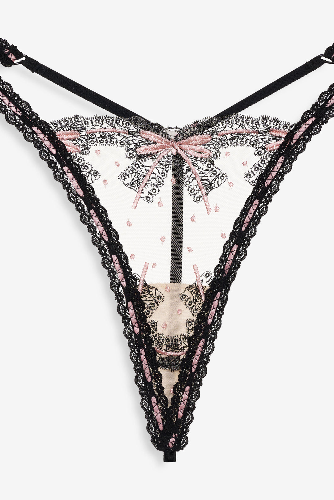 Love Letters Thong Panty — Black - Image 5