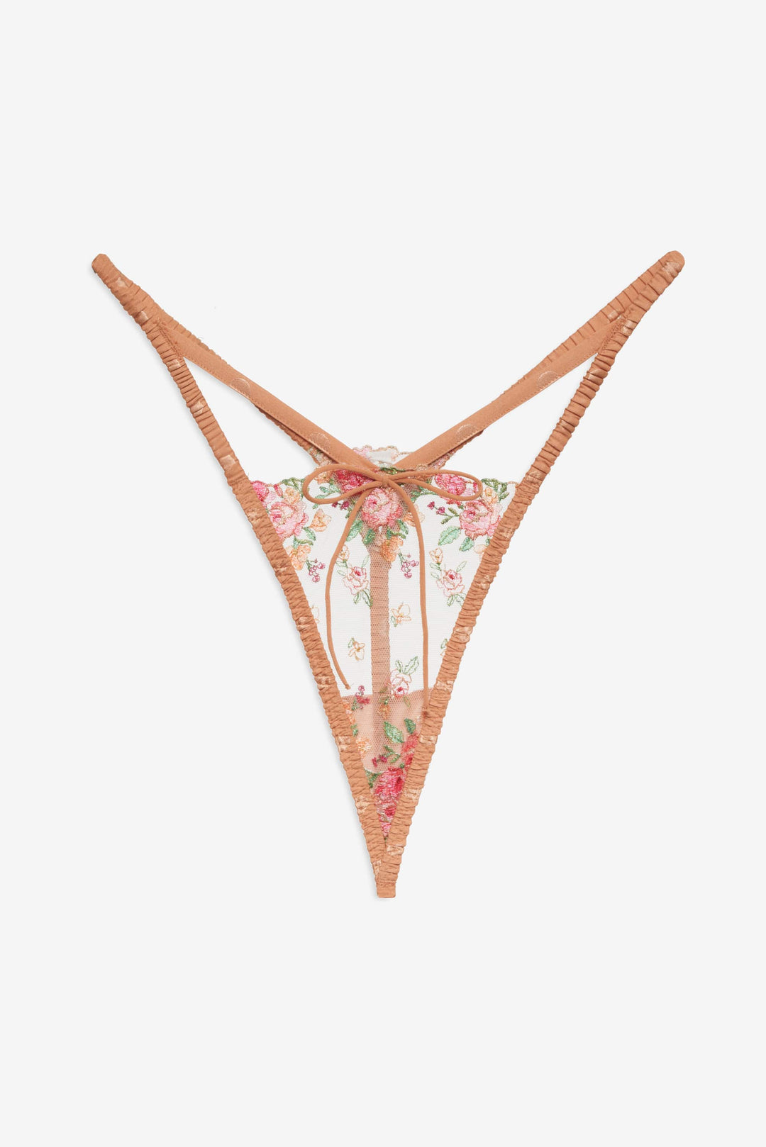Glimmer Rosebud Thong Panty — Terracotta - Image 4
