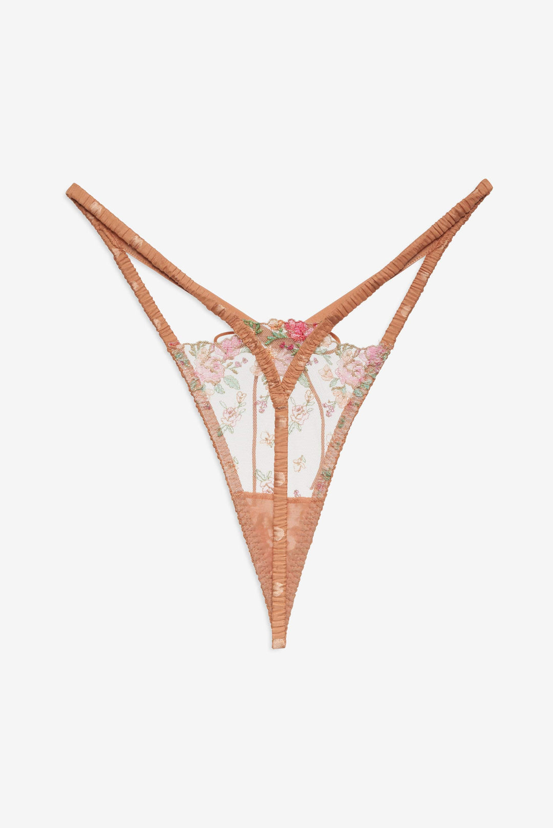 Glimmer Rosebud Thong Panty — Terracotta - Image 6