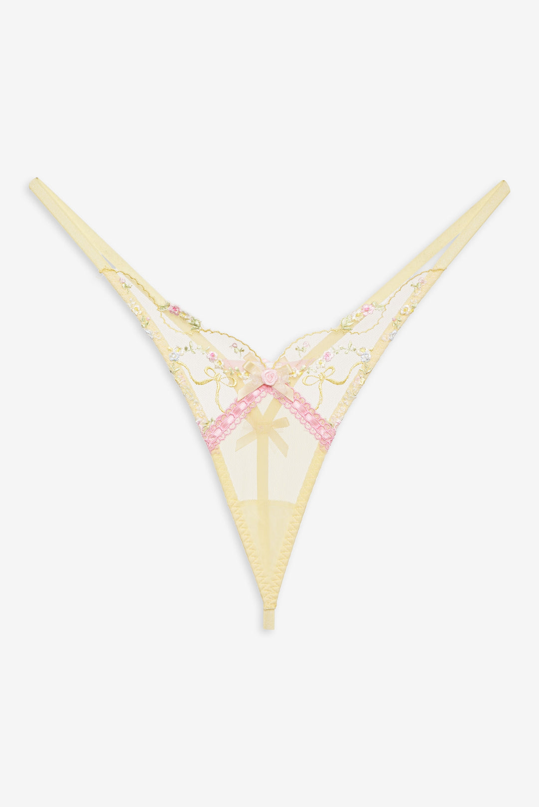 Sunny Bouquet Thong Panty — Multi Yellow - Image 4