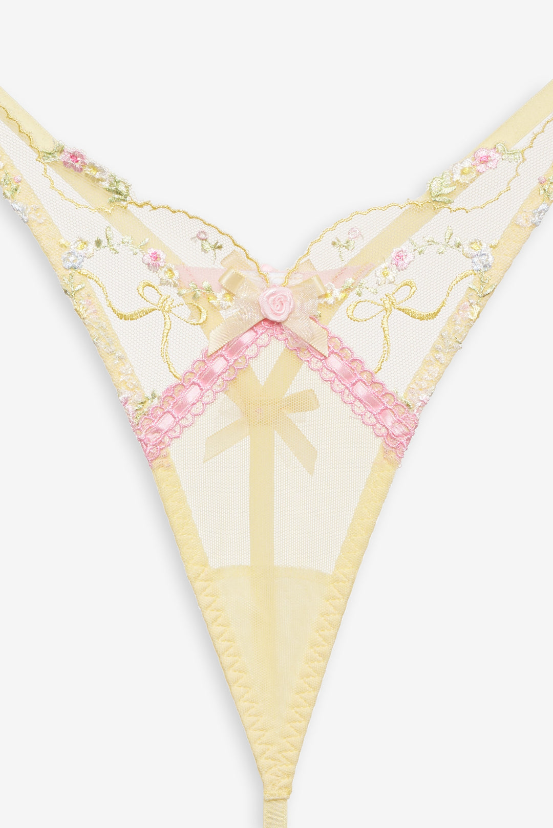 Sunny Bouquet Thong Panty — Multi Yellow - Image 5