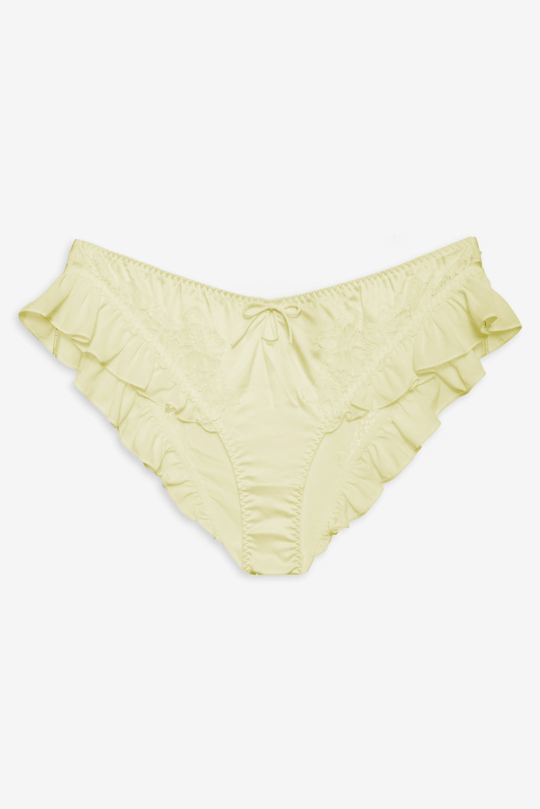 Butterfly Lace Ruffle Cheeky Panty — Yellow - Image 5