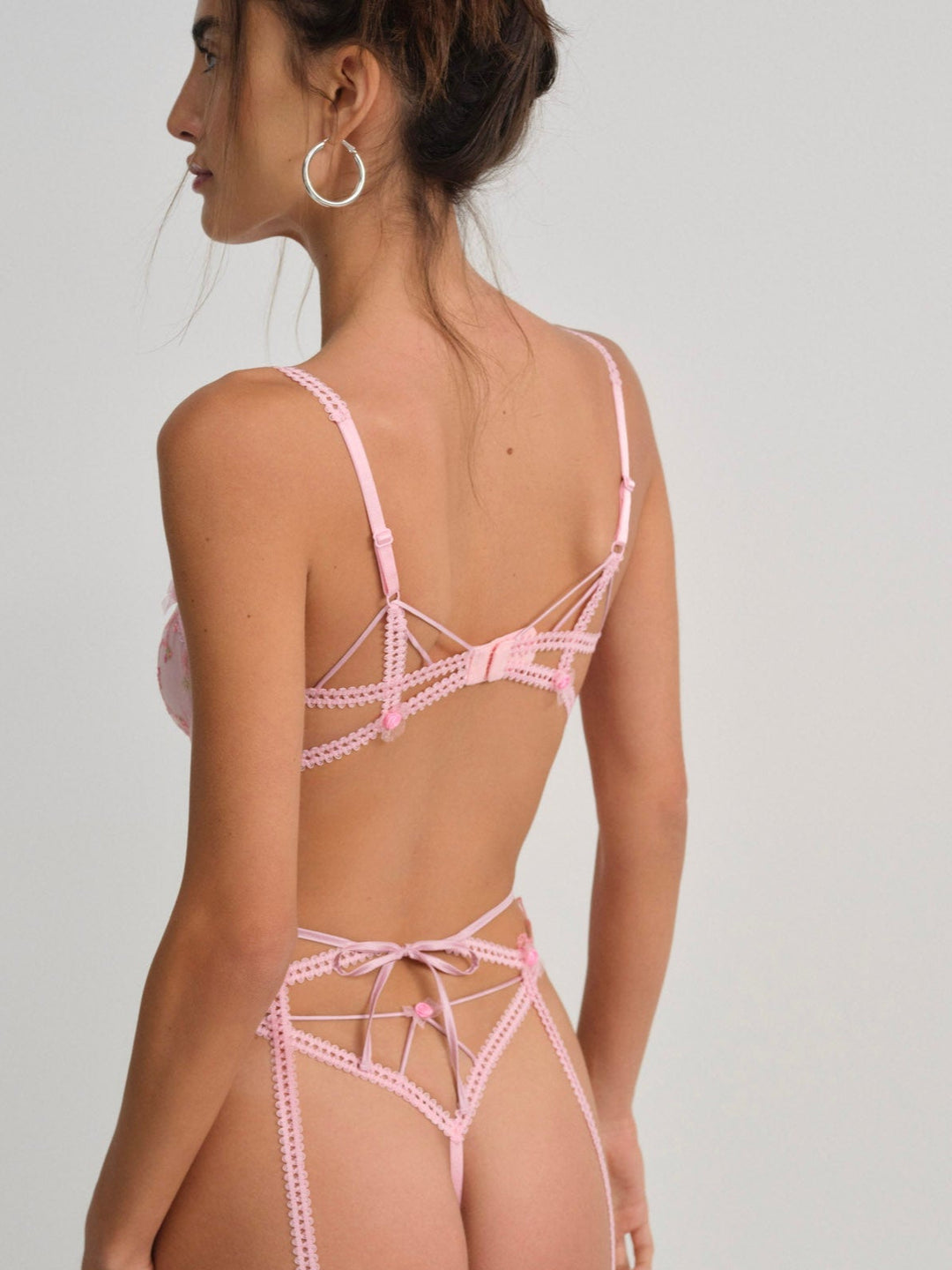 Dainty Daphne Garter Belt — Pink - Image 3