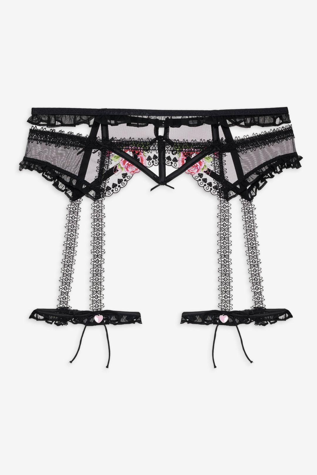 Love Garden Garter Belt — Black - Image 4