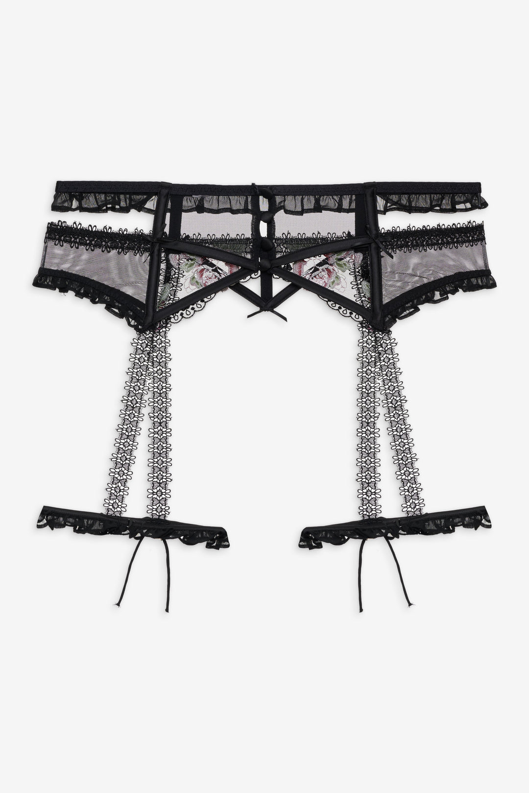 Love Garden Garter Belt — Black - Image 6