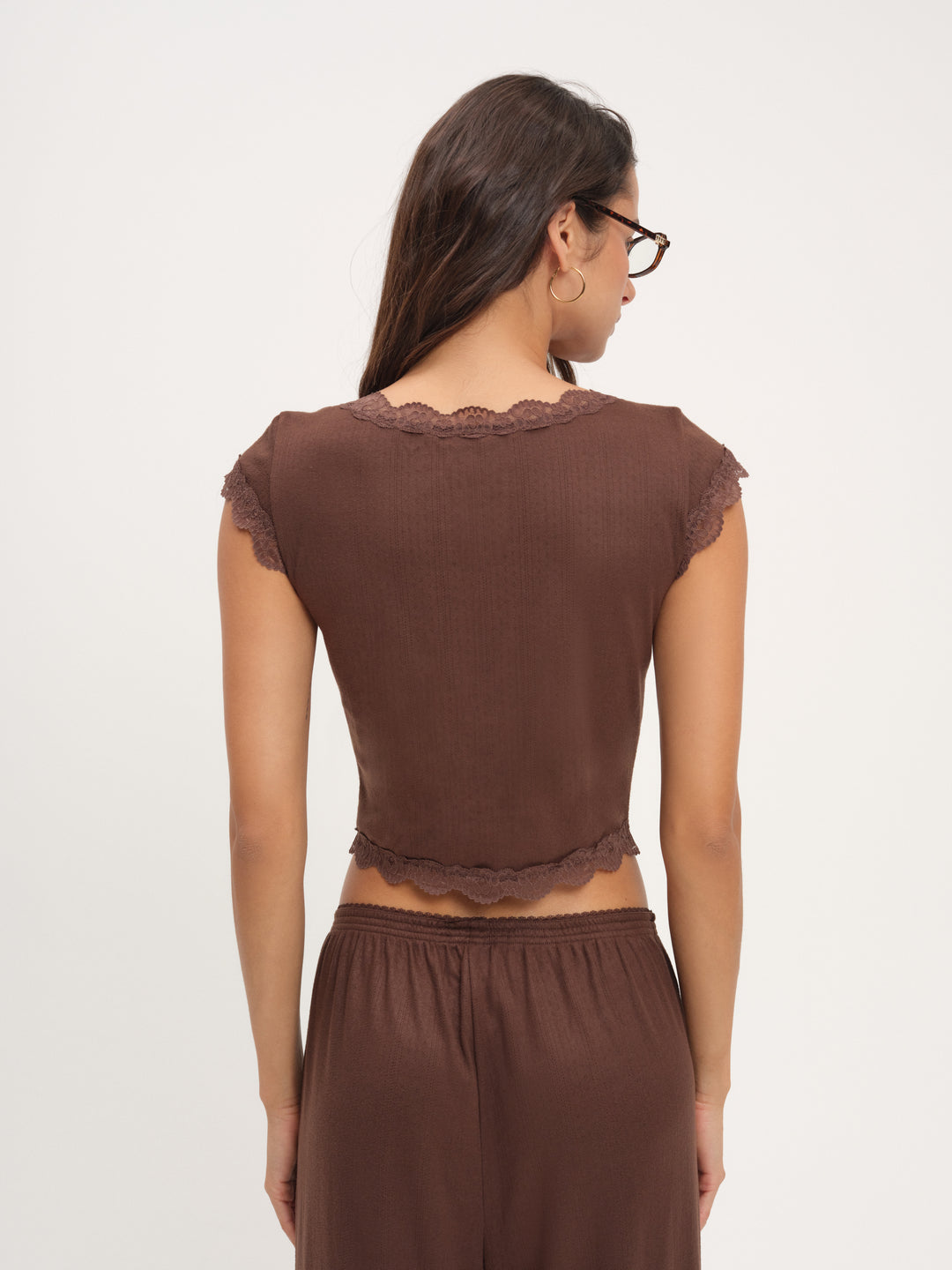 Elliana Sleep Top — Chocolate - Image 3