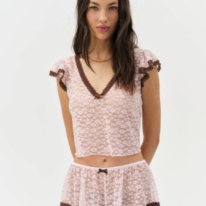 Pamela Sleep Top — LT Pink
