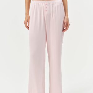 Elliana Wide Leg Pant — Dusty Pink