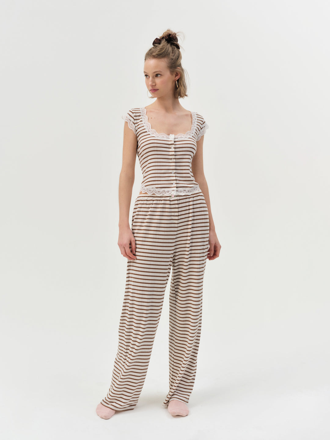 Bella Sleep Top — Brown - Image 3