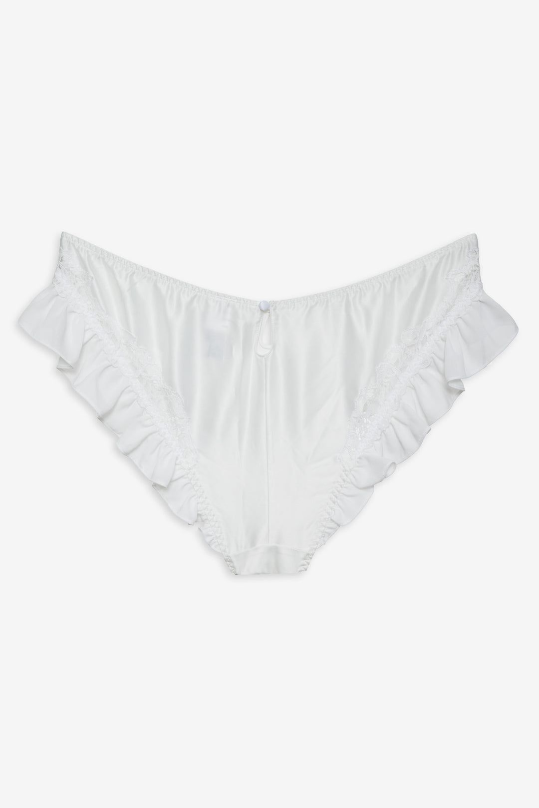 Butterfly Lace Ruffle Cheeky Panty — White - Image 7