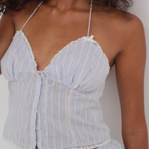 Lakeside Stripe Top — Blue