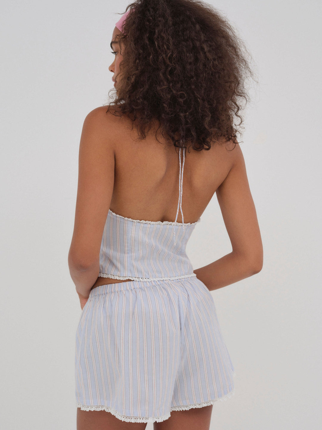 Lakeside Stripe Short — Blue - Image 4