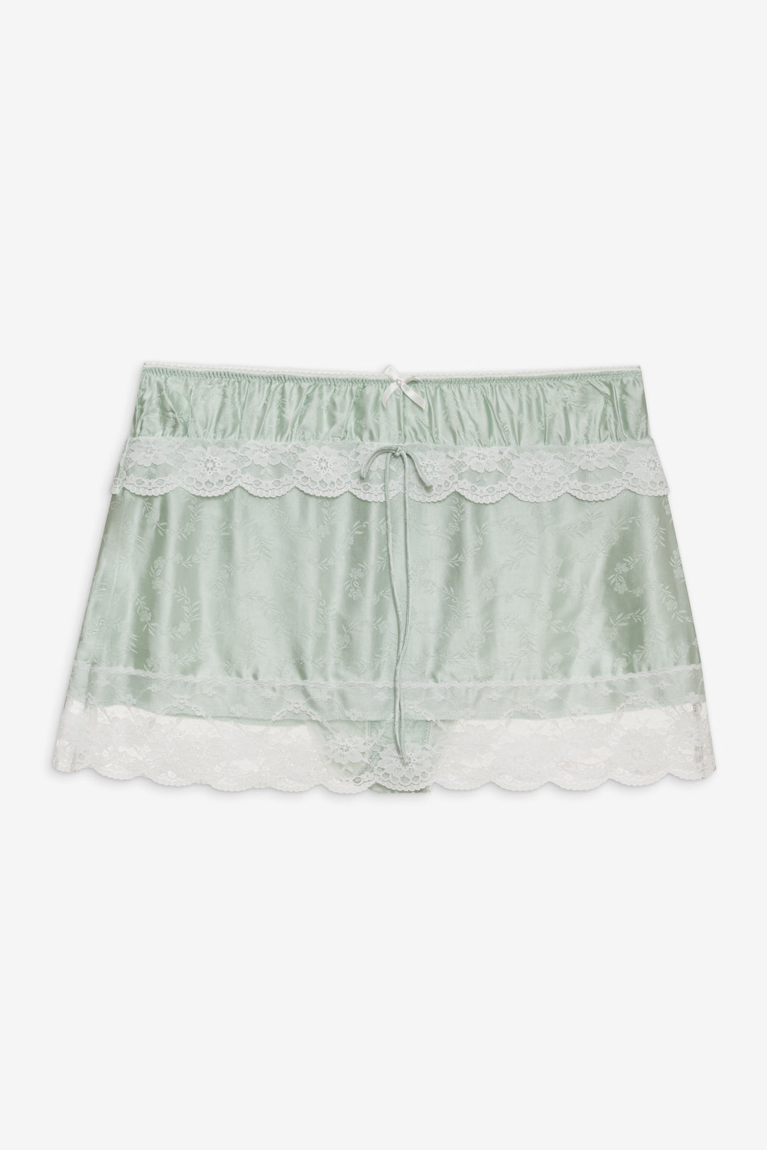 Mint Twist Jacquard Mini Skirt — Mint - Image 4
