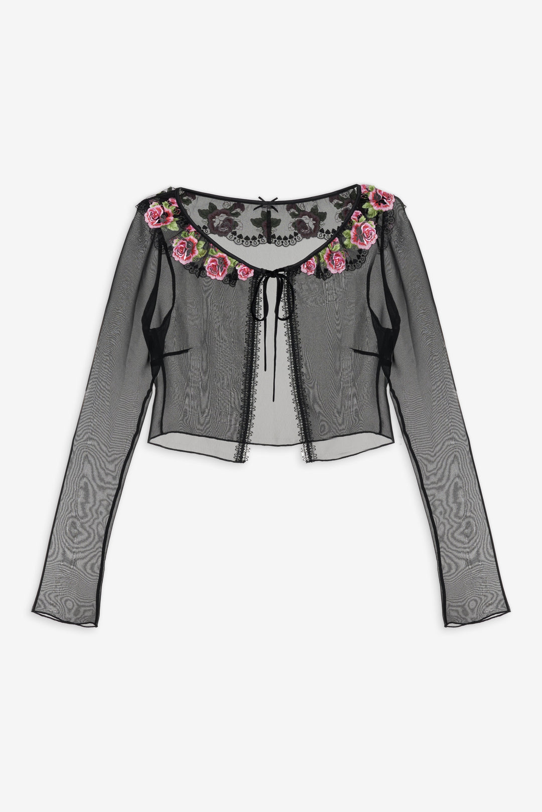 Love Garden Sheer Shrug — Black - Image 4