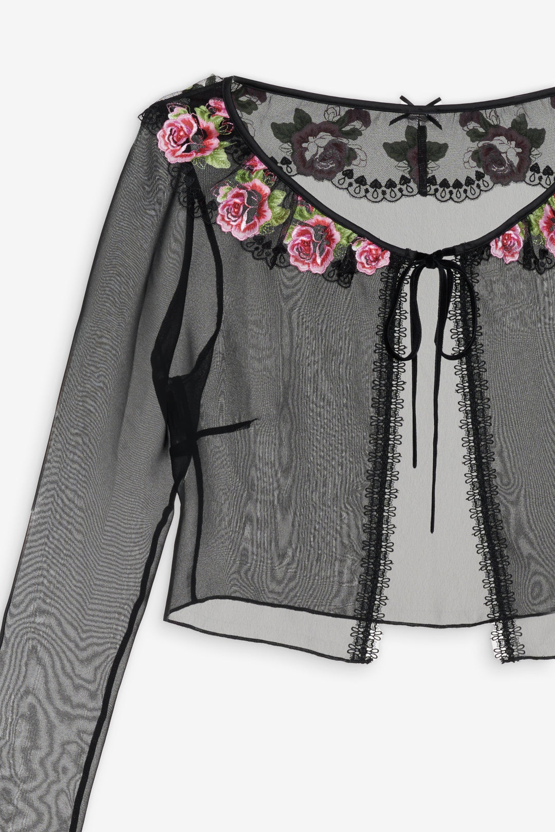 Love Garden Sheer Shrug — Black - Image 5
