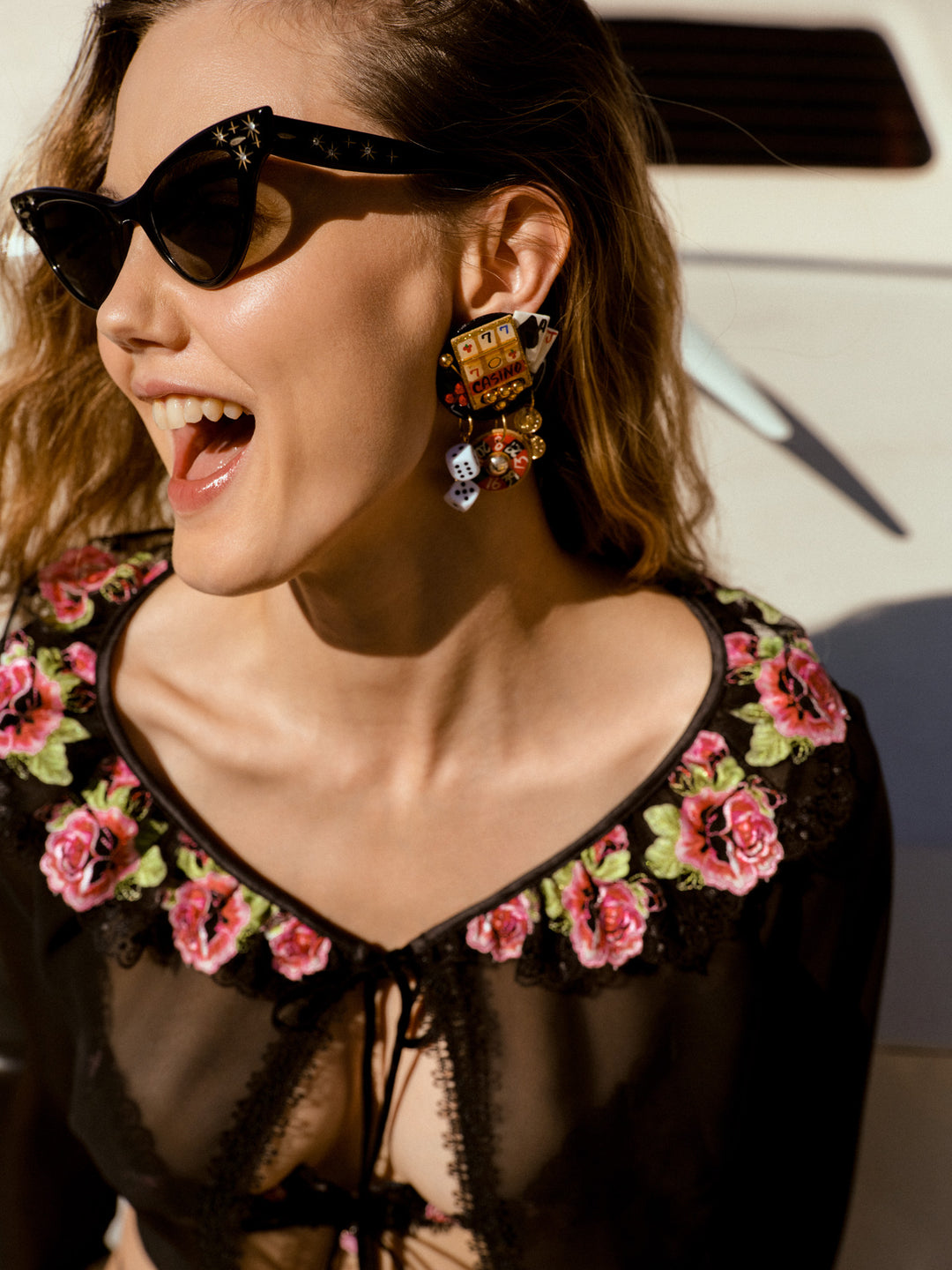 Love Garden Sheer Shrug — Black - Image 8