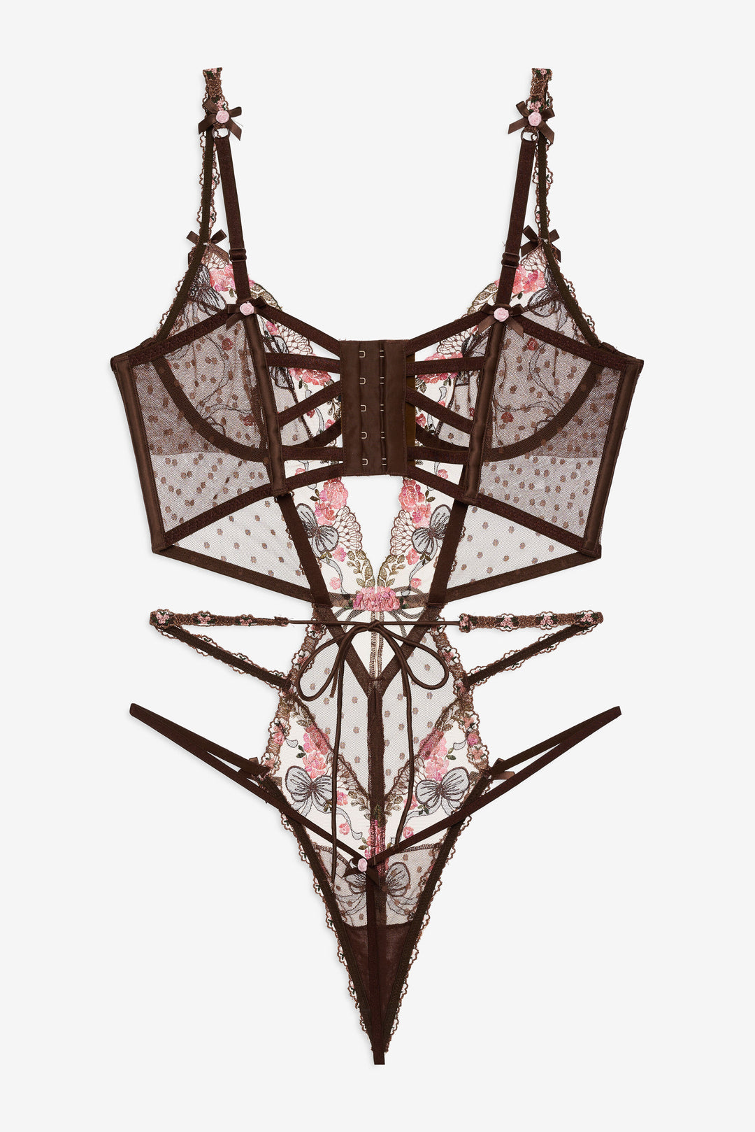 Runaway Bows Bodysuit — Brown - Image 6
