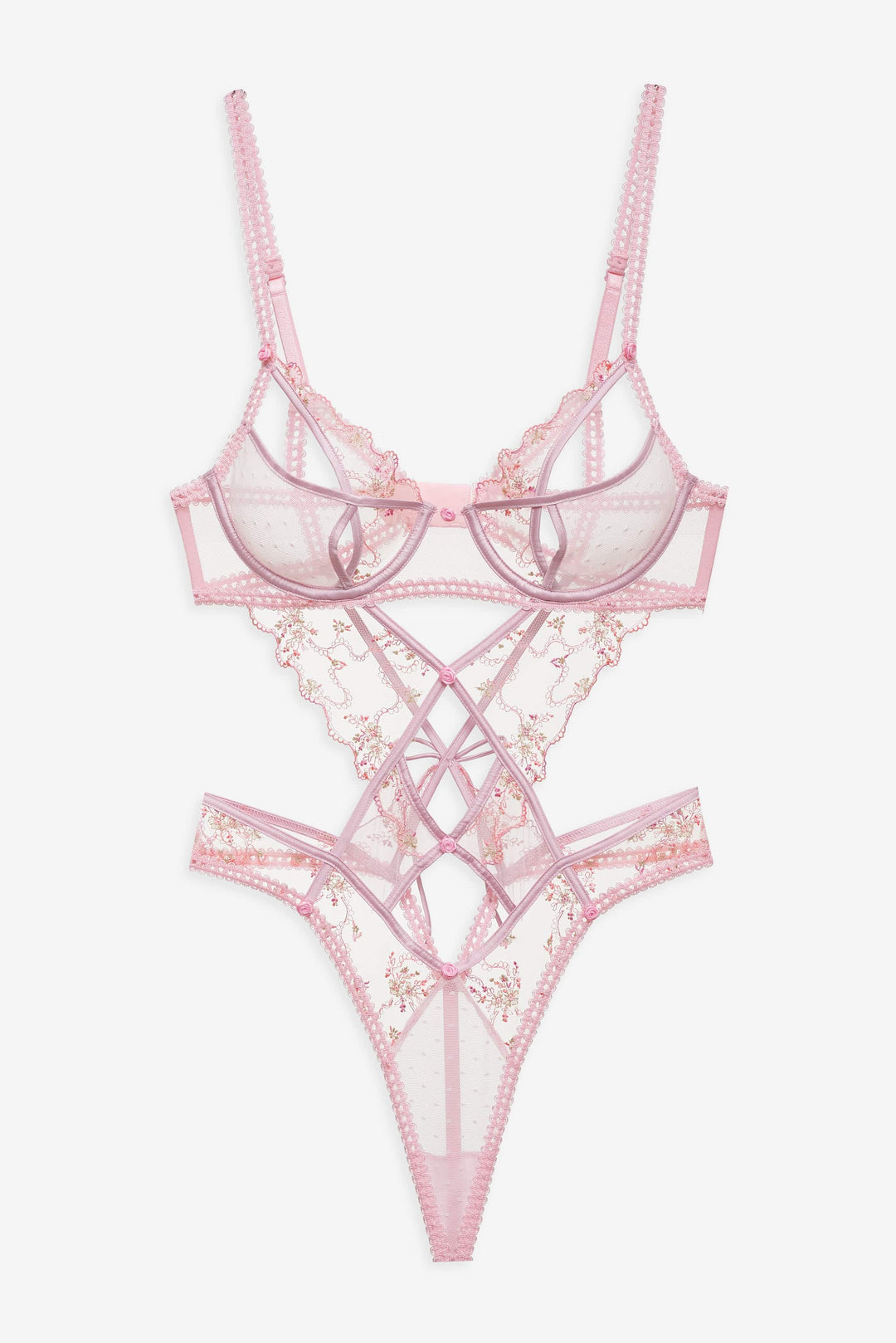 Dainty Daphne Teddy — Pink - Image 4
