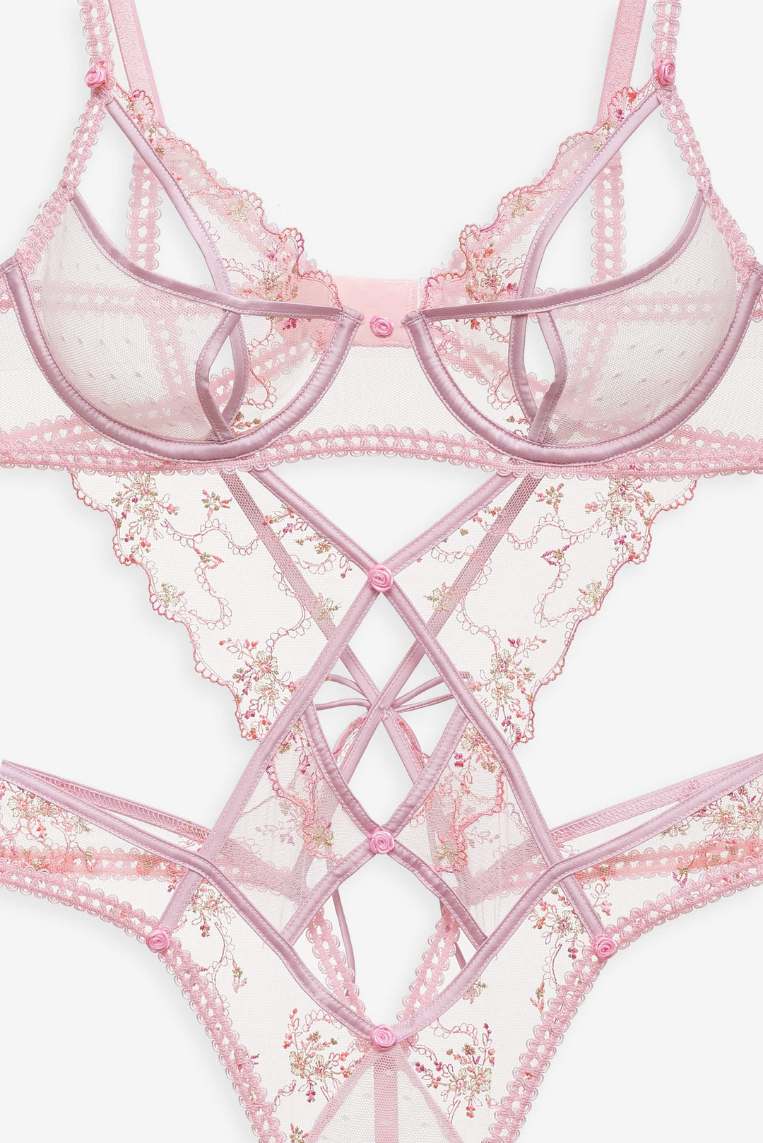 Dainty Daphne Teddy — Pink - Image 5