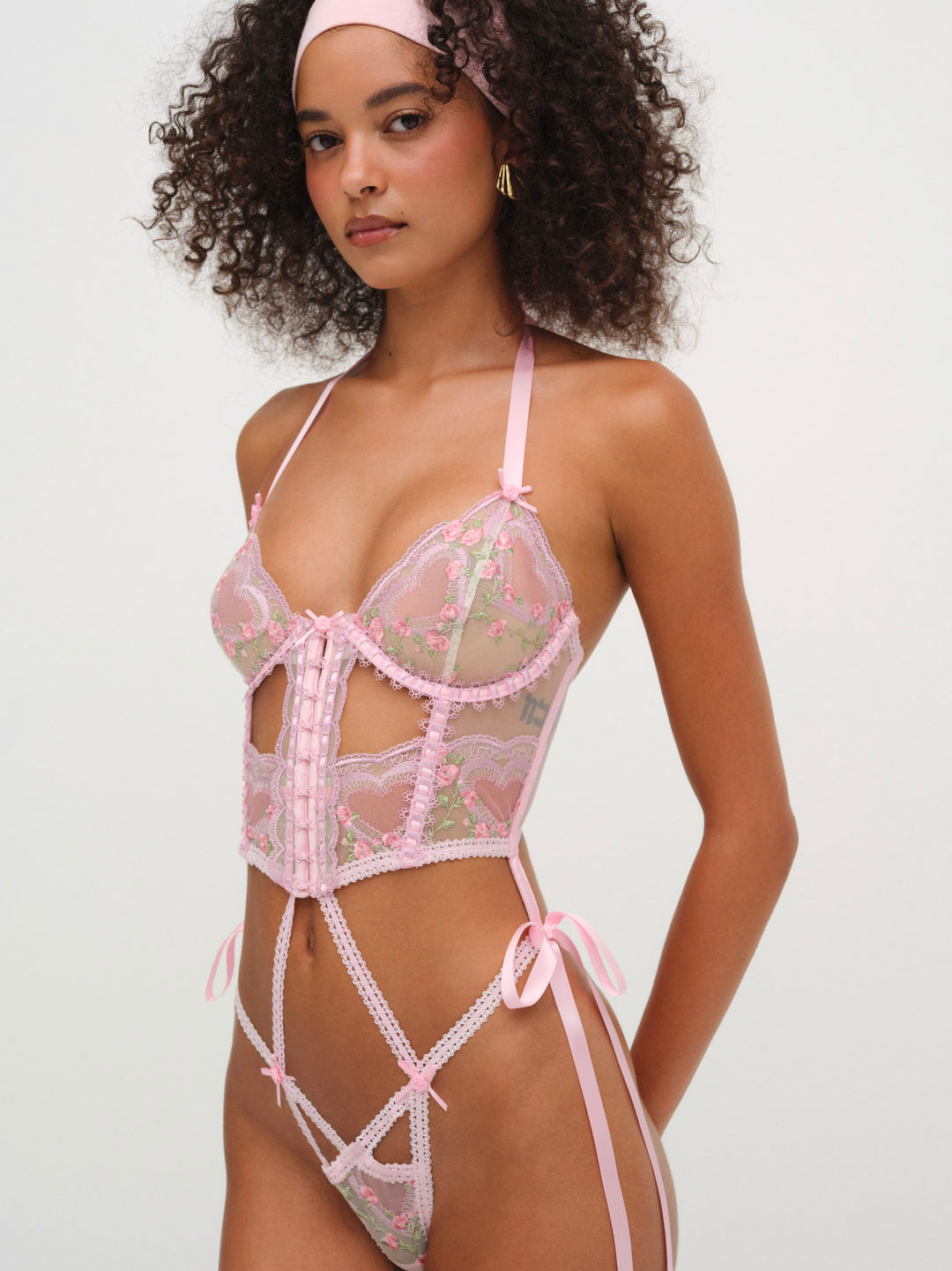 Ily Embroidered Teddy — Pink - Image 4