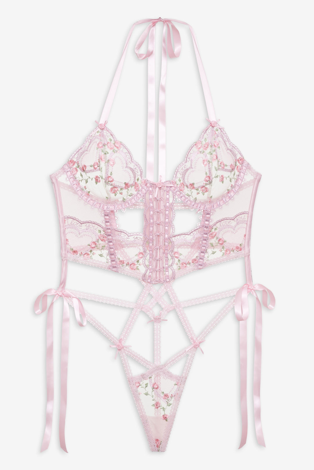 Ily Embroidered Teddy — Pink - Image 5