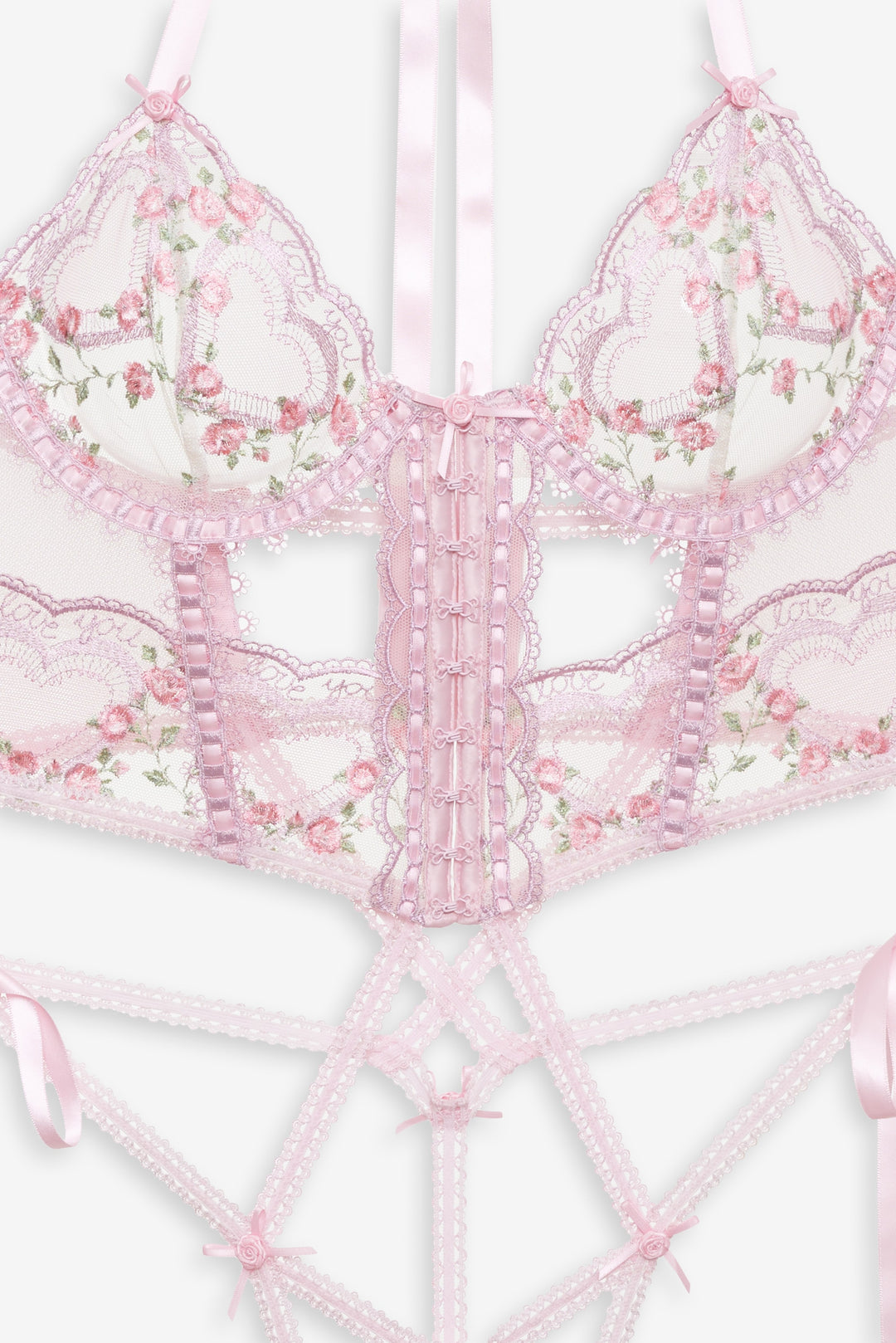Ily Embroidered Teddy — Pink - Image 6