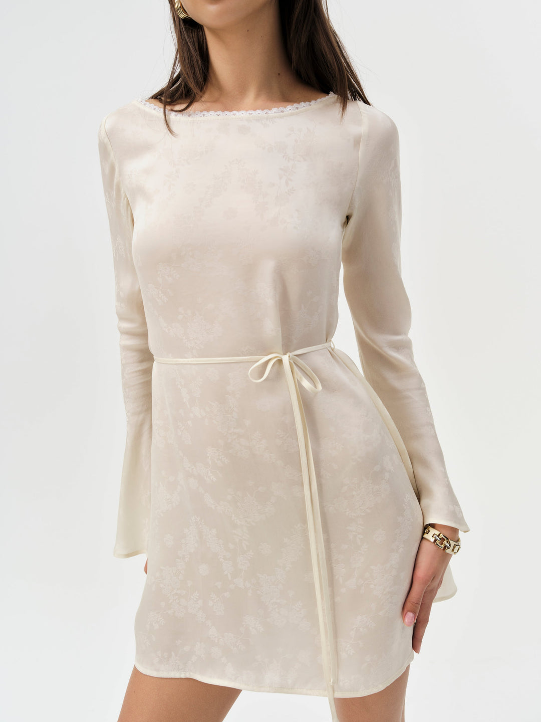 Madalie Mini Dress — Cream - Image 2