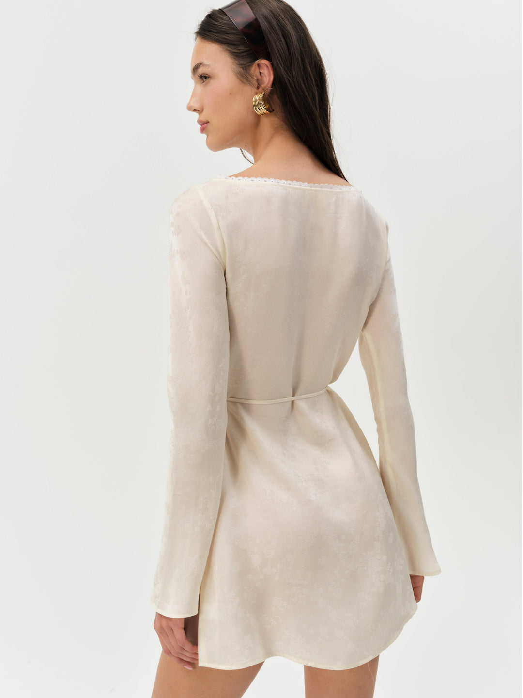 Madalie Mini Dress — Cream - Image 3