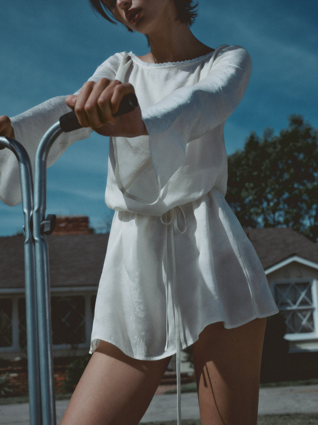 Madalie Mini Dress — Cream - Image 5