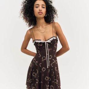 Kate Mini Dress — Brown