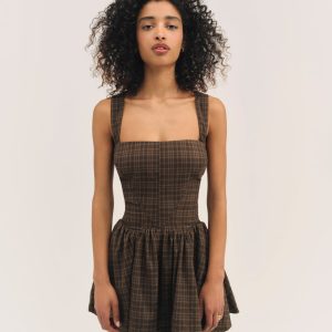 Ginny Mini Dress — Brown