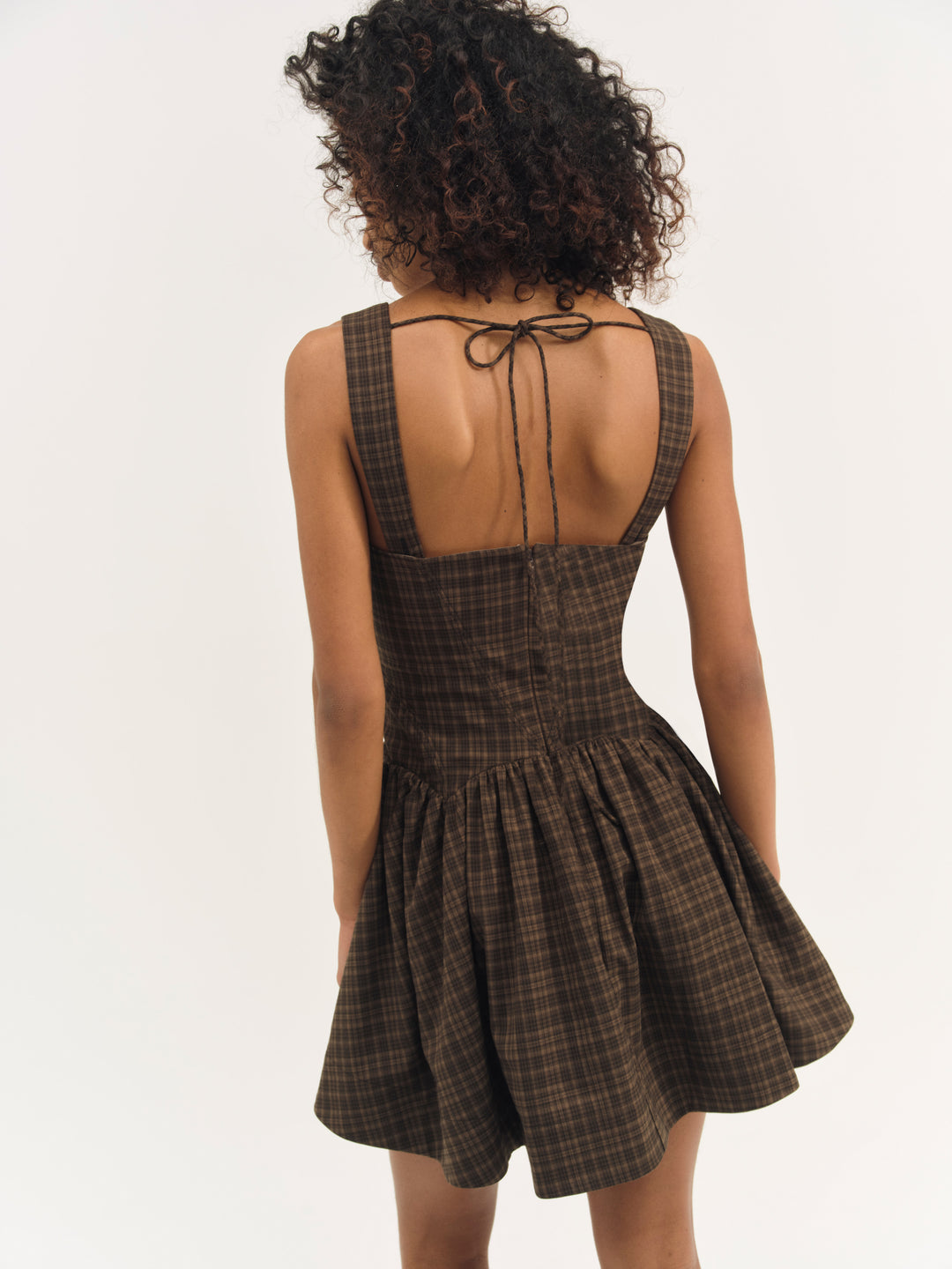 Ginny Mini Dress — Brown - Image 2