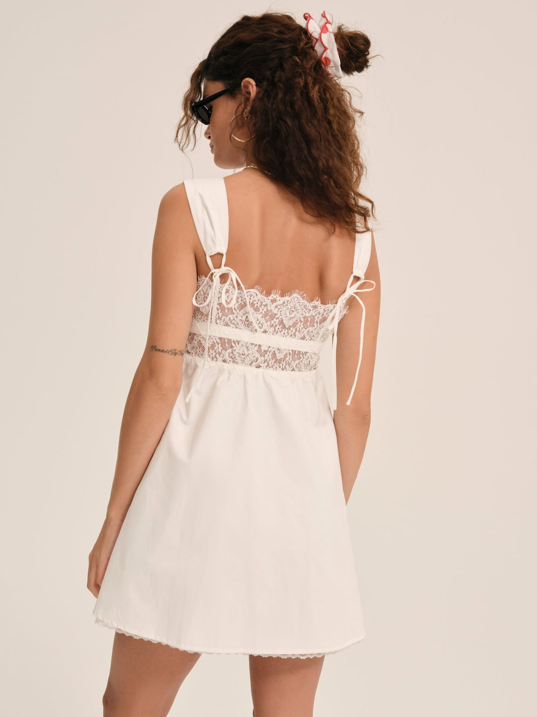 Marion Mini Dress — White - Image 2