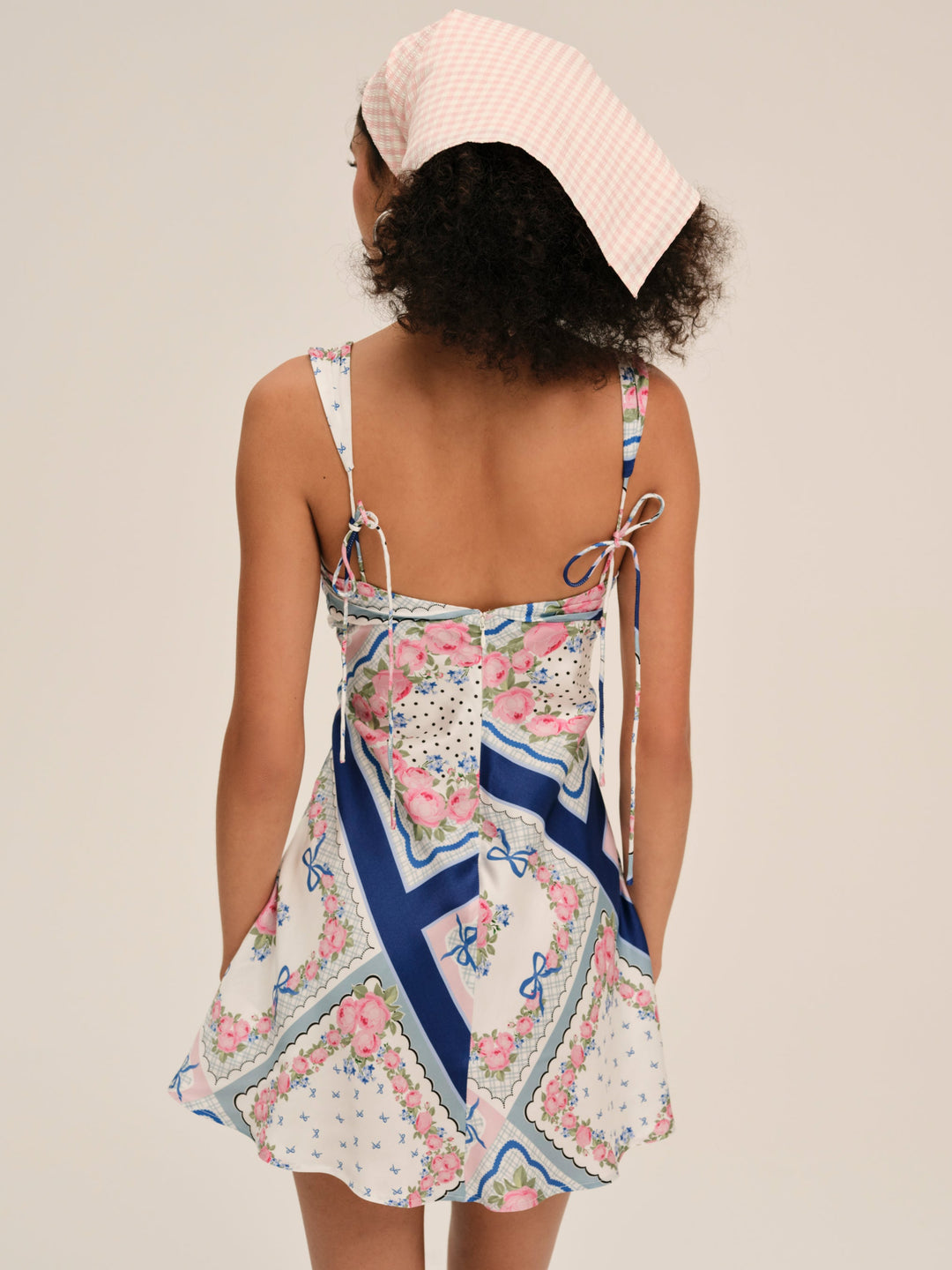 Summer Scarf Mini Dress — Blue - Image 2