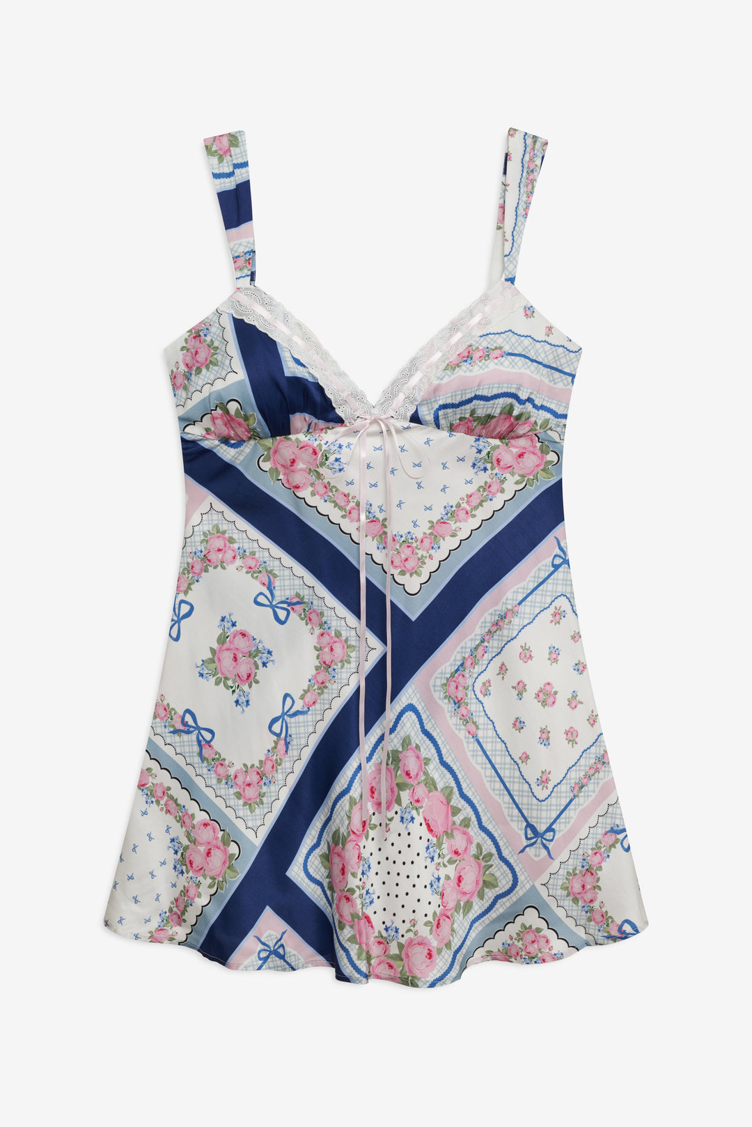 Summer Scarf Mini Dress — Blue - Image 4