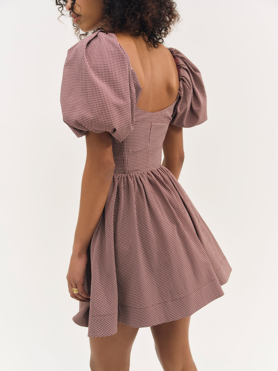 Florence Mini Dress — Burgundy - Image 2