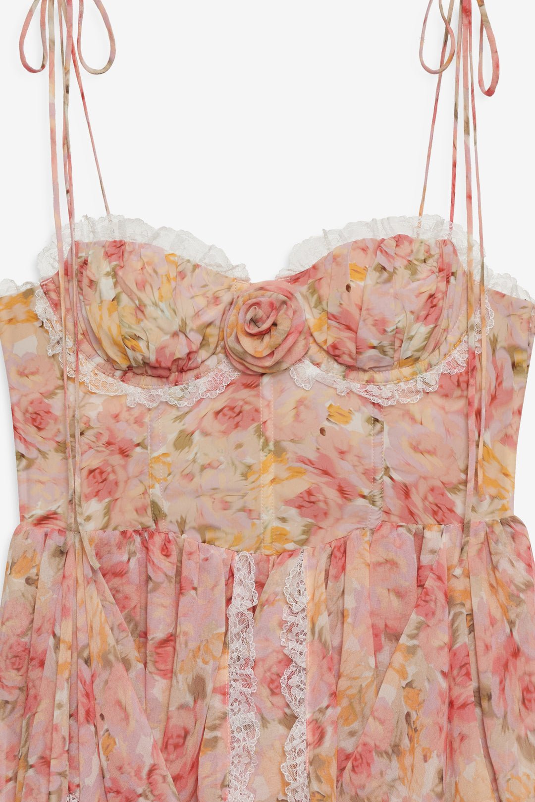 Elea Asymmetrical Mini Dress — Peach - Image 4