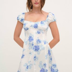Antonia Mini Dress — Blue