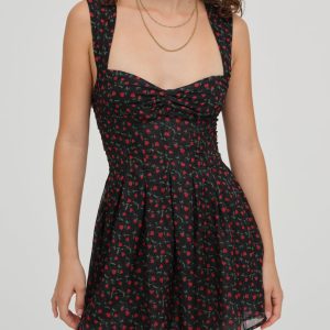 August Mini Dress — Black