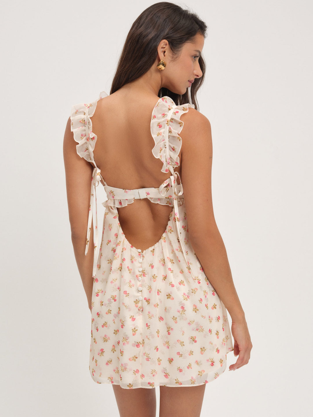Poppy Mini Dress — White - Image 3