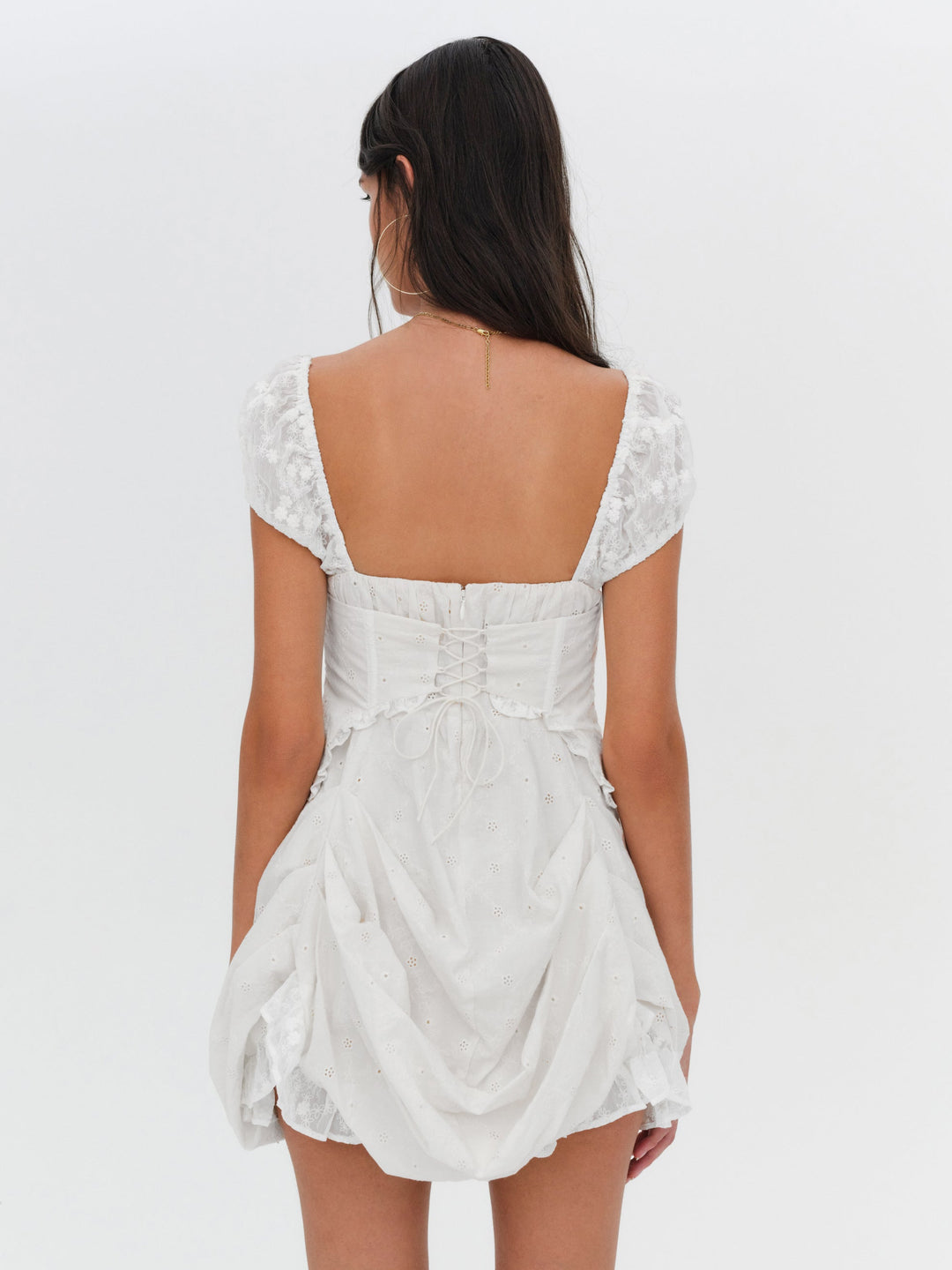 Morgan Mini Dress — Bright White - Image 3