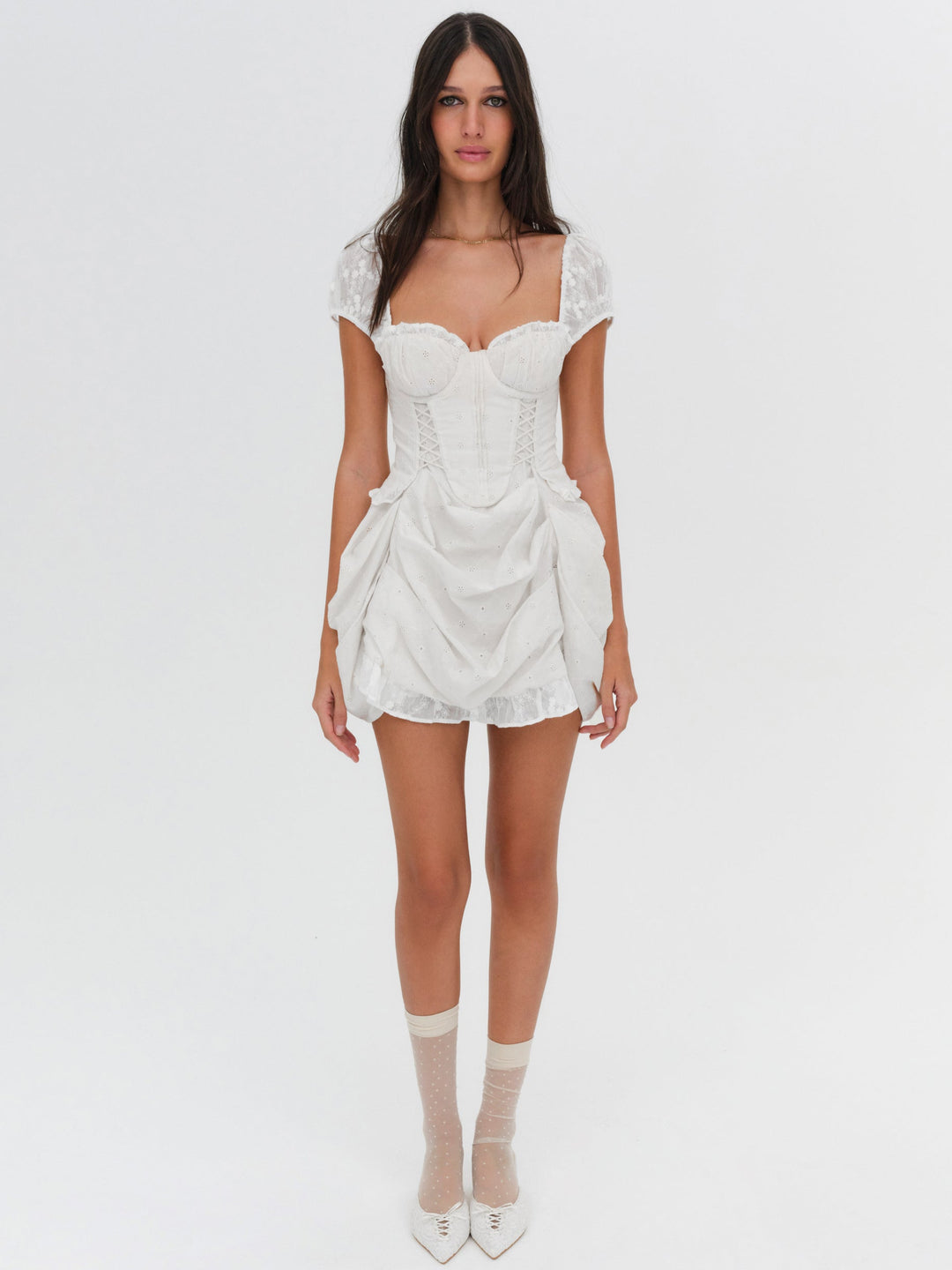 Morgan Mini Dress — Bright White - Image 4